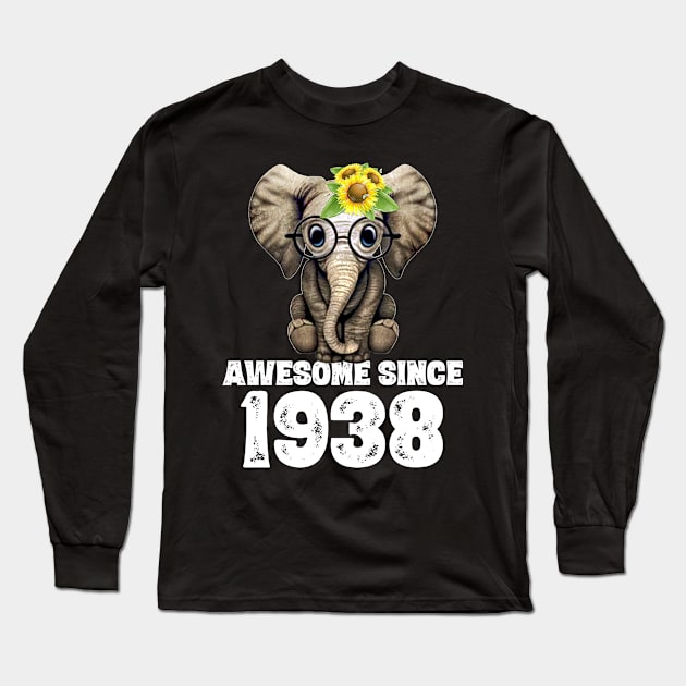 Awesome since 1938 82 Years Old Bday Gift 82th Birthday Long Sleeve T-Shirt by DoorTees